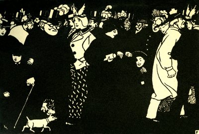 The Street - Woodcut by Félix Vallotton by Felix Edouard Vallotton